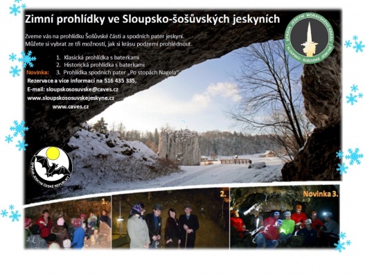 Zimní prohlídky Sloupsko-šošůvských jeskyní