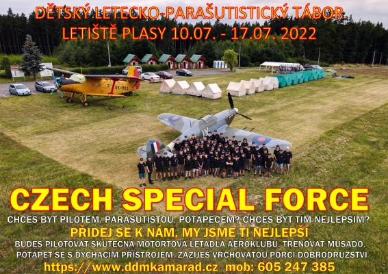 letecko-parašutistický tábor Czech Special Force 2022