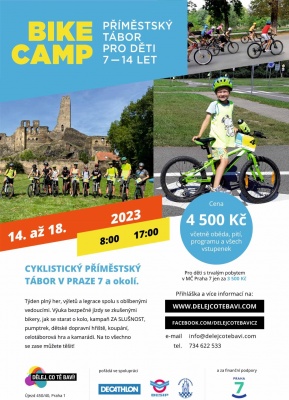 Příměstský tábor Bike camp na Výstavišti v Holešovicích