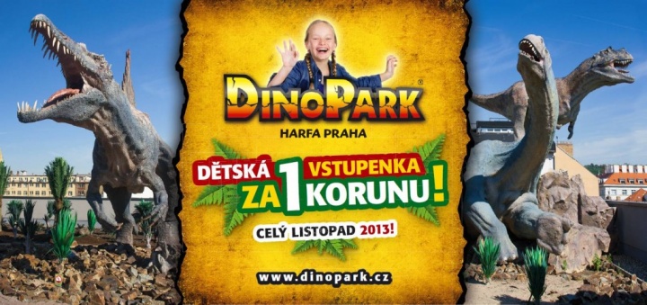 Celý listopad za 1,- do Dinoparku Harfa