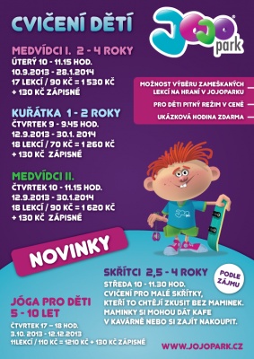 Cvičení s dětmi v Jojo parku