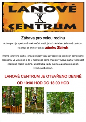 Lanové centrum na zámku Zbiroh