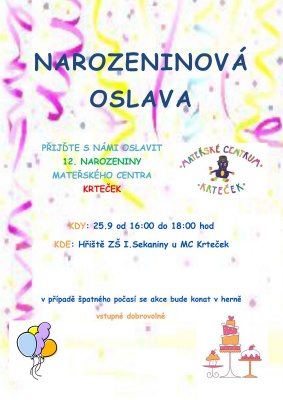 OSLAVA 12. NAROZENIN MC KRTEČEK