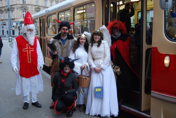 Mikulášská tramvaj v Plzni