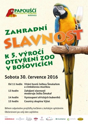 5. narozeniny Papouščí zoologické zahrady Bošovice