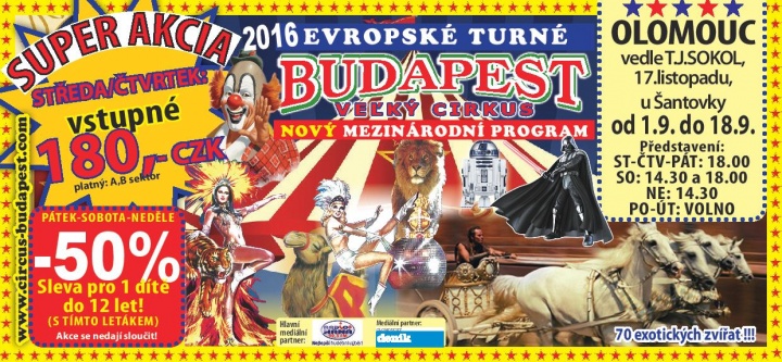Cirkus Budapest poprvé v Olomouci