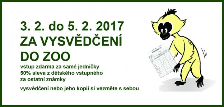 Za vysvědčení zdarma do Zoo Jihlava