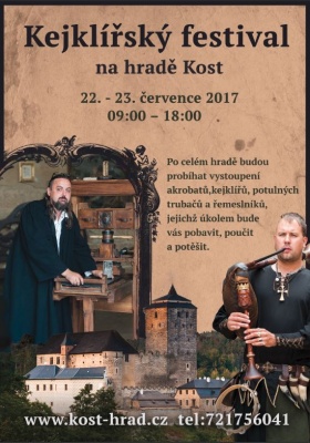 Kejklířský festival na hradě Kost