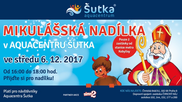 Mikulášská nadílka v Aquacentru Šutka