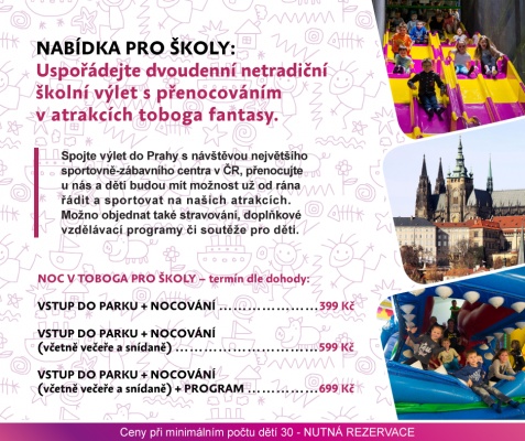 Dvoudenní školní výlet v Toboga