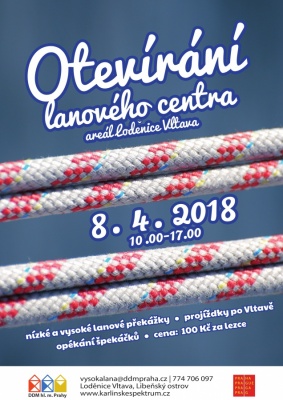 Otevírání lanového centra v Loděnici Vltava