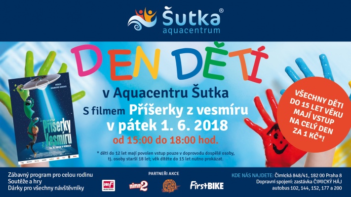 Na Den dětí vstup do Aquaparku Šutka za 1 Kč