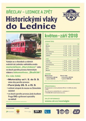 Historickými vlaky do Lednice 