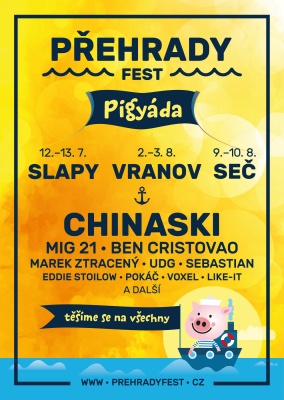 Přehrady fest - Slapy, Vranov, Seč