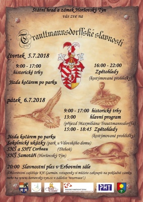Trauttmannsdorffské slavnosti 2018 na zámku Horšovský Týn