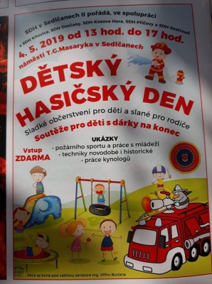 Dětský hasičský den v Sedlčanech