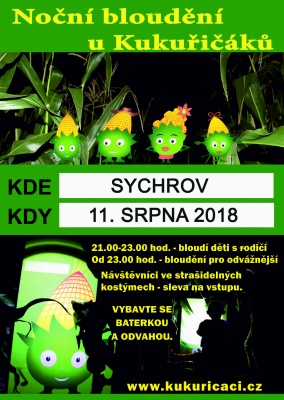 Noční bloudění v kukuřičném bludišti Sychrov