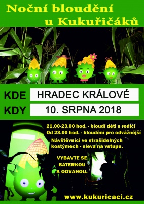 Noční bloudění v kukuřičném bludišti Hradec Králové