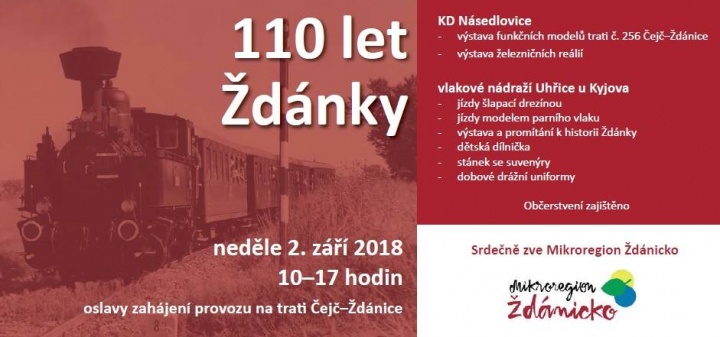 Oslavy zahájení provozu na trati Čejč–Ždánice - 110 let Ždánky