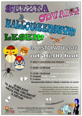 Stezka odvahy Halloweenským lesem
