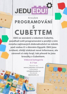 Kurz programování pro děti s Cubettem pro děti 5-7 let