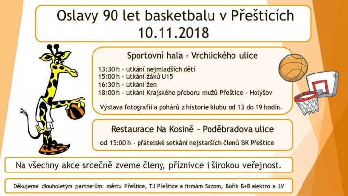 Oslavy 90 let basketbalu v Přešticích