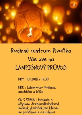 Lampionový průvod Lelekovice