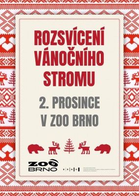 Rozsvícení vánočního stromu v Zoo Brno