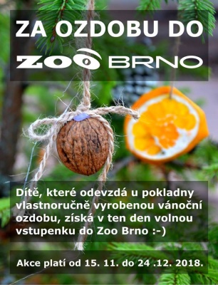 Za ozdobu do Zoo Brno zdarma