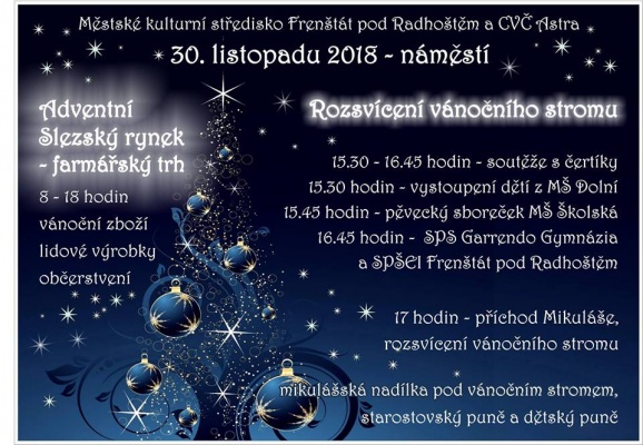 Rozsvícení vánočního stromu a adventní Slezský rynek