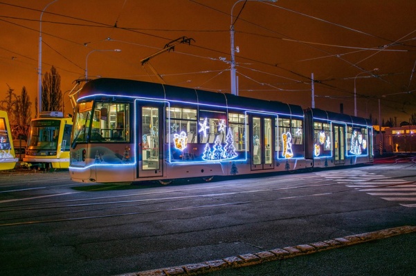 Vánoční tramvaj v Plzni