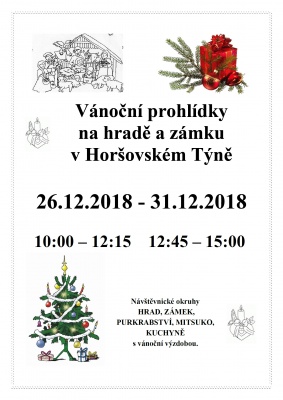 Vánoční prohlídky na hradě a zámku Horšovský Týn