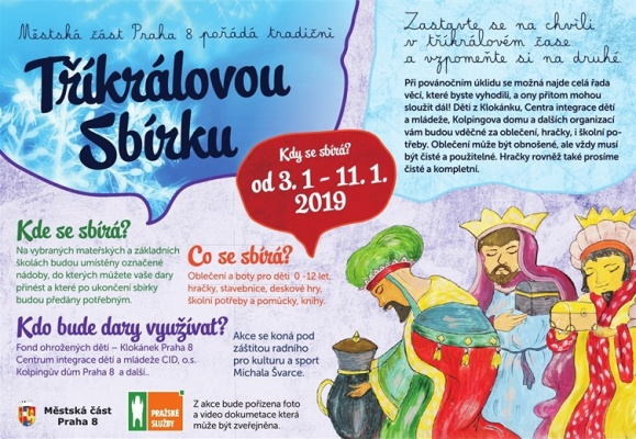 Tříkrálová sbírka pro Klokánek na Praze 8