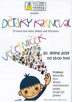 Dětský karneval Veselí nad Moravou 