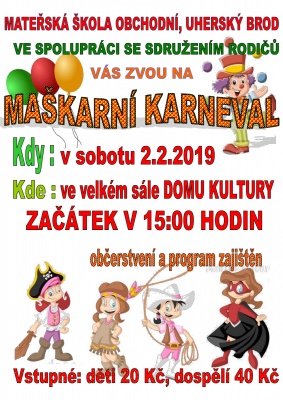 Maškarní karneval pro děti 