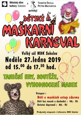 Dětský karneval pro děti Sokolov