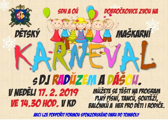  Dětský maškarní karneval v Dobročkovicích