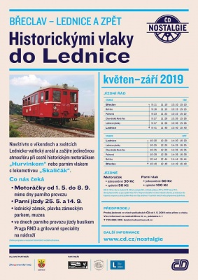 Víkendové historické vlaky na výlet do Lednice
