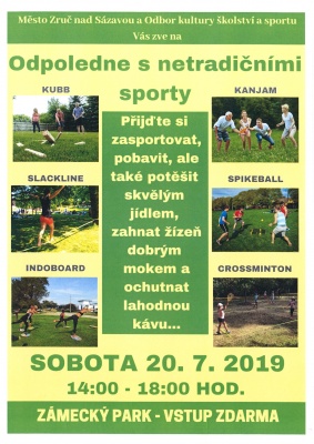 Odpoledne s netradičními sporty ve Zruči nad Sázavou