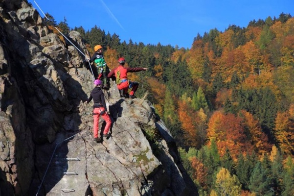 Via ferraty u Vírské přehrady - Velká věž a Jezerní stěna