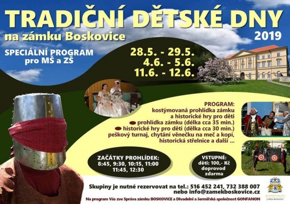 Tradiční dětské dny na zámku Boskovice