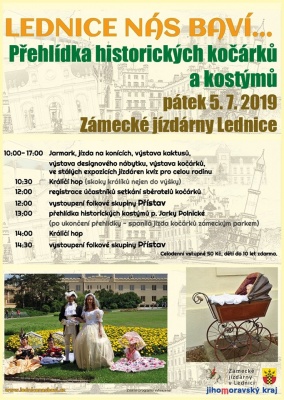 Lednice nás baví - Historické kočárky, kostýmy, jarmark