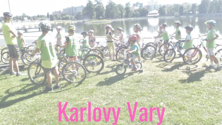 Děti na kolech - kemp triatlon - Karlovy Vary