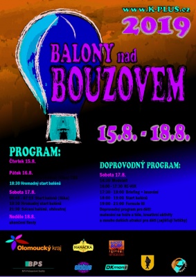 Balony nad Bouzovem a Olomoucí
