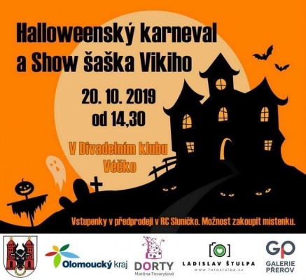 Halloweenský karneval s Show šaška Vikiho