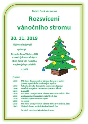 Rozsvícení vánočního stromu - Osek