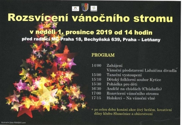 Rozsvícení vánočního stromu - Letňany