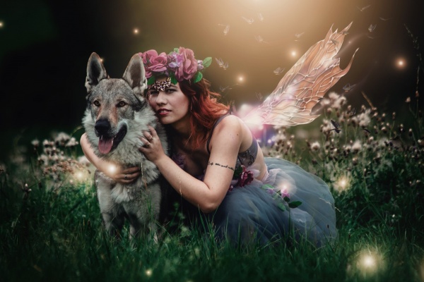 Fantasy a tématické focení s "vlkem"