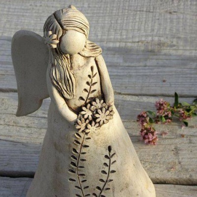 Keramika anděl, květináč